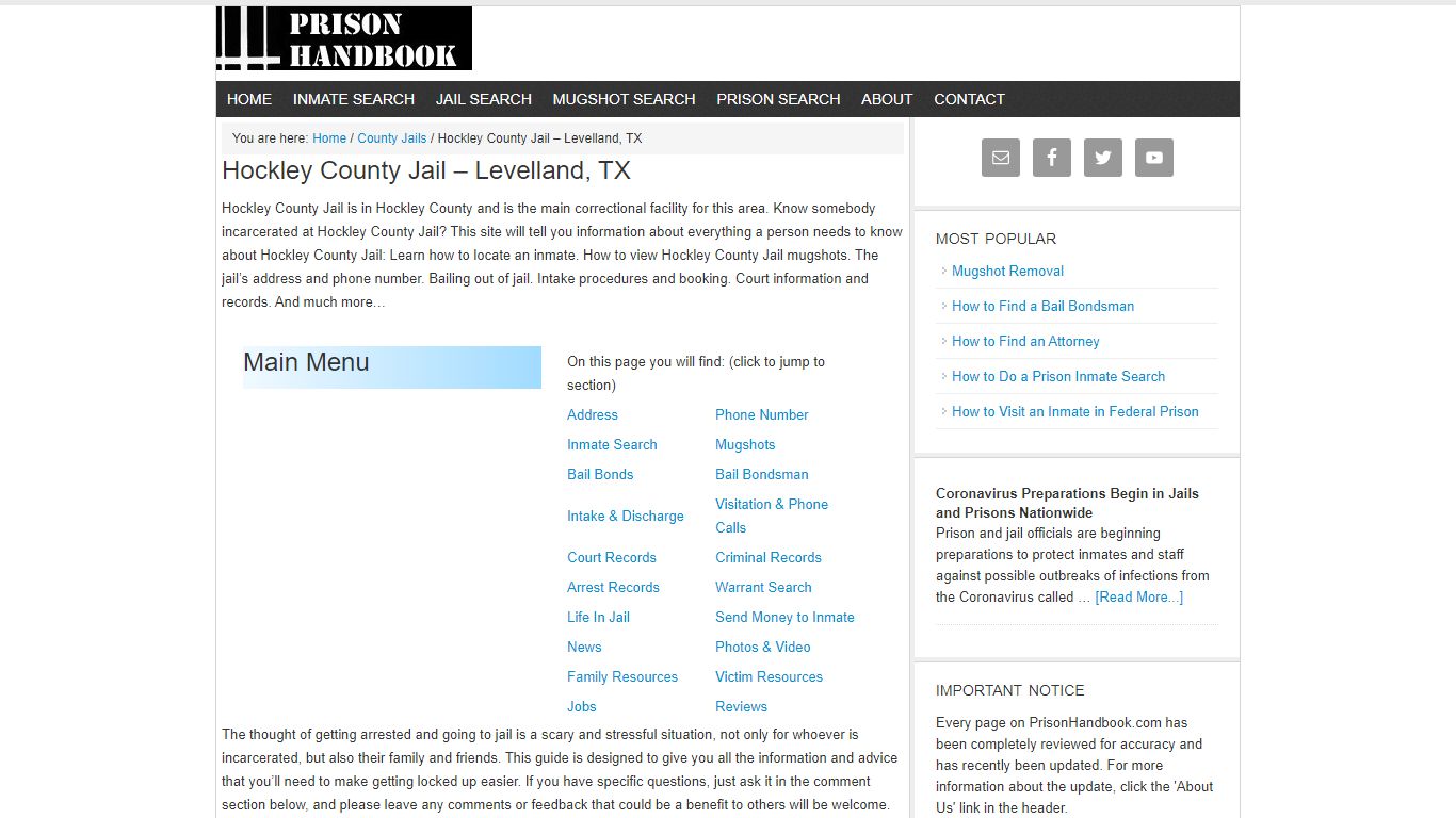 Hockley County Jail – Levelland, TX