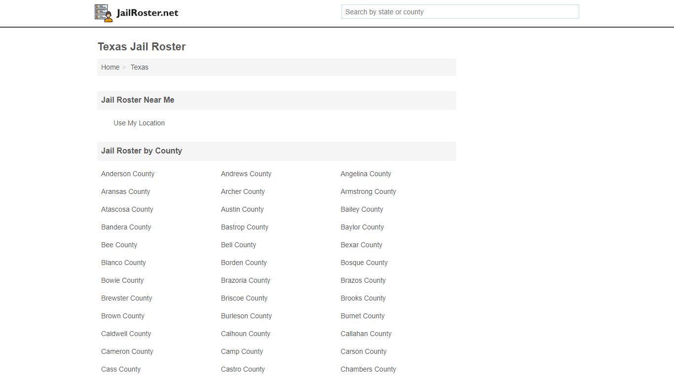Texas Jail Roster